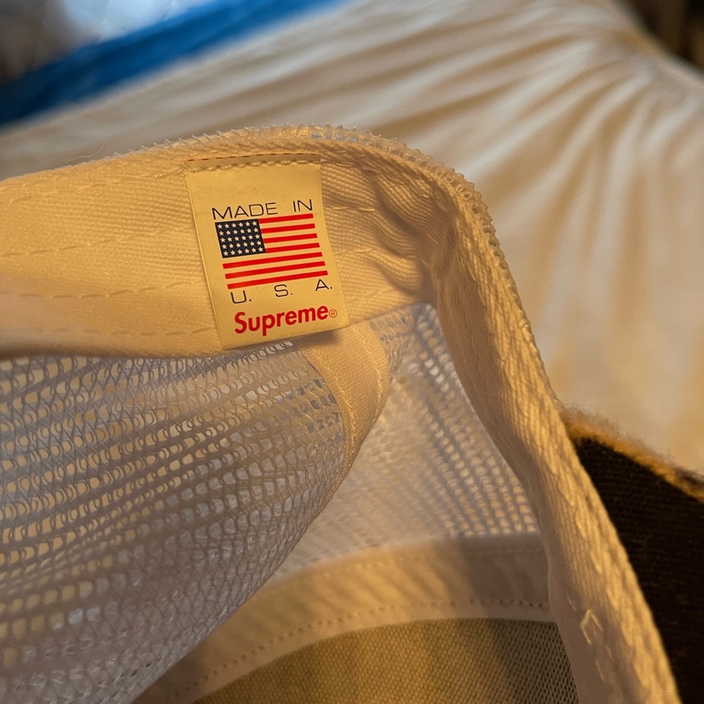 Supreme trucker hat w/ fuzzy cheetah print front - Picture 4 of 5